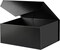 Gift Box 9x6.5x3.8 Inches, Black Gift Box, Groomsman Box, Collapsible Box with Magnetic Closure Lid for Gift Packaging (Glossy Black with Grass Texture)
